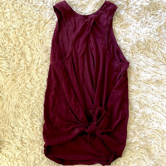 lululemon athletica Tops - Lululemon Maroon “All Tied Up” Tank, size 2